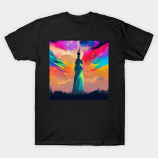 psychedelic statue of liberty 04 T-Shirt